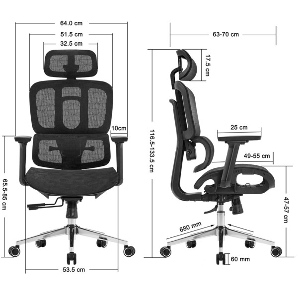 SKILLCHAIRS Ergo Venezia (Black) Chaise ergonomique SKILLCHAIRS, Ultra Pc Gamer Maroc