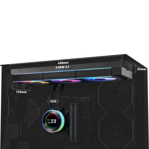 Lian Li HydroShift II LCD-C 360TL (Black) Kits Watercooling Lian Li, Ultra Pc Gamer Maroc