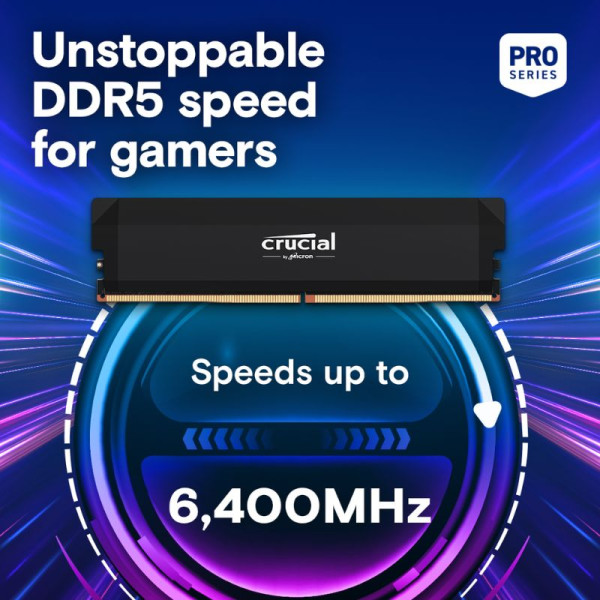 Crucial Pro DDR5 Overclocking 16Go (1x 16Go) 6000MHz CL36 Mémoire vive DDR5 Crucial, Ultra Pc Gamer Maroc
