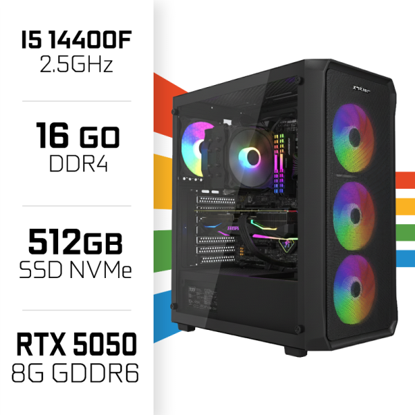 PC Gamer UltraPC Intel Core i5 14400F/512GB SSD/16GB/RTX5050 Intel Core i5 UltraPC, Ultra Pc Gamer Maroc
