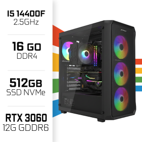 PC Gamer UltraPC Intel Core i5 14400F/512GB SSD/16GB/RTX3060 12GB Intel Core i5 UltraPC, Ultra Pc Gamer Maroc
