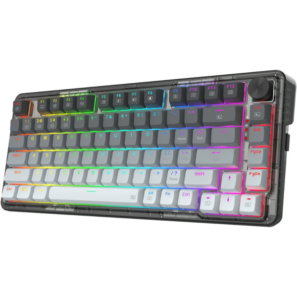 Redragon K673 PRO 75% Wireless RGB Red Switches (Gradient Gray) - Utilisé Claviers Redragon, Ultra Pc Gamer Maroc