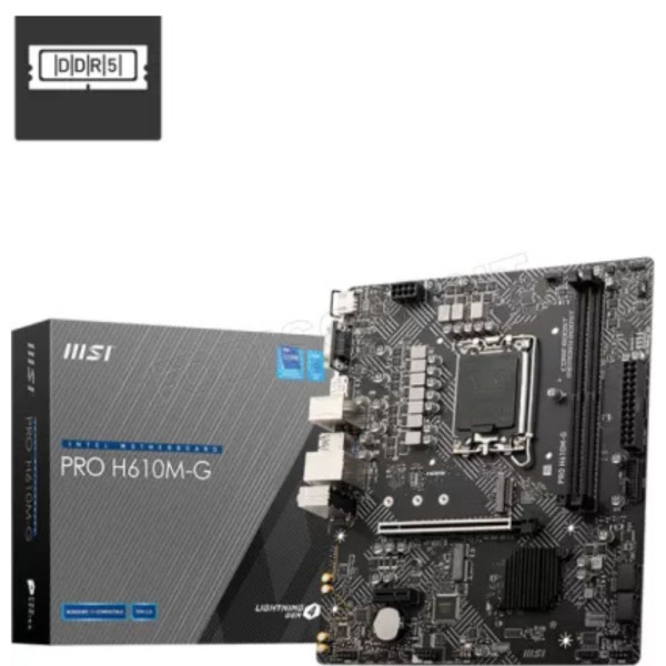 MSI PRO H610M-G DDR5 (Utilisé) Socket 1700 MSI, Ultra Pc Gamer Maroc