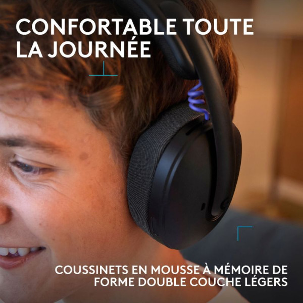 Logitech G G325 Lightspeed (Black) Casques Logitech, Ultra Pc Gamer Maroc
