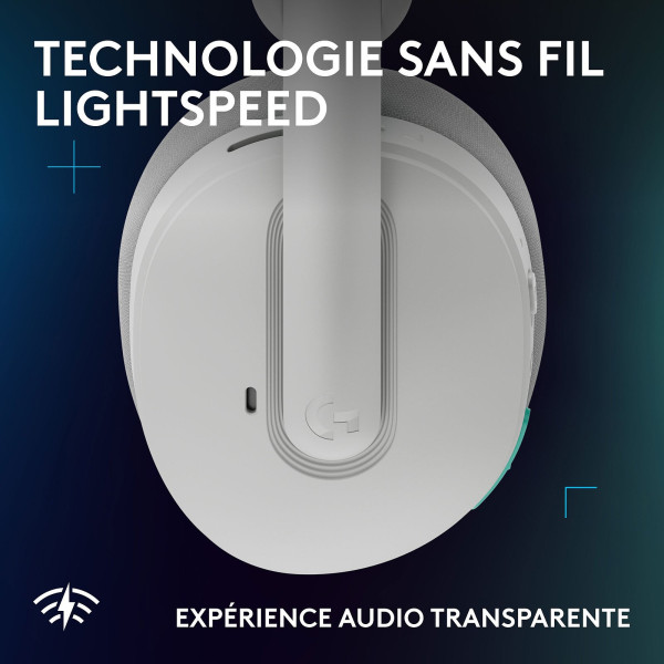 Logitech G G325 Lightspeed (White) Casques Logitech, Ultra Pc Gamer Maroc