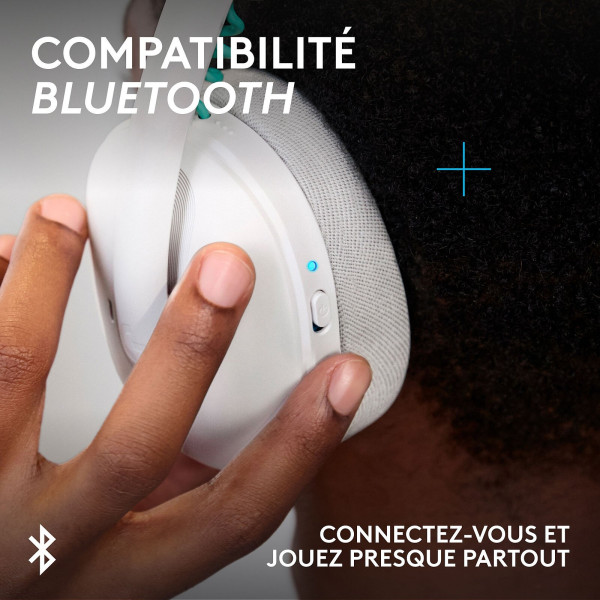 Logitech G G325 Lightspeed (White) Casques Logitech, Ultra Pc Gamer Maroc