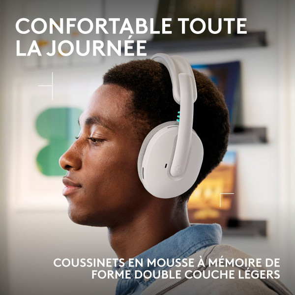 Logitech G G325 Lightspeed (White) Casques Logitech, Ultra Pc Gamer Maroc