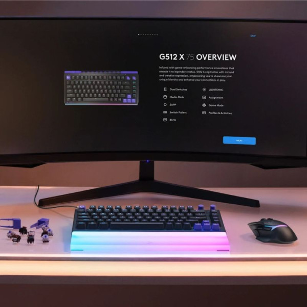 Logitech G512 X 75 Black (AZERTY) Claviers Logitech, Ultra Pc Gamer Maroc
