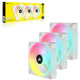 Corsair iCUE LINK QX120 RGB (3in1) Blanc Ventilateurs boîtier Corsair, Ultra Pc Gamer Maroc