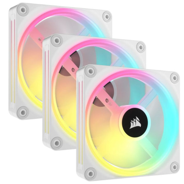 Corsair iCUE LINK QX120 RGB (3in1) Blanc Ventilateurs boîtier Corsair, Ultra Pc Gamer Maroc