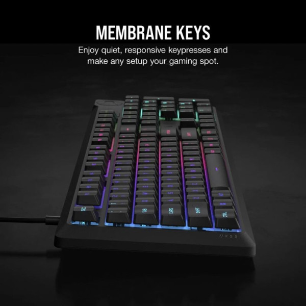 Corsair K55 CORE RGB Noir Claviers Corsair, Ultra Pc Gamer Maroc