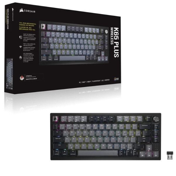 Corsair K65 Plus Wireless RGB (MLX Red) Claviers Corsair, Ultra Pc Gamer Maroc