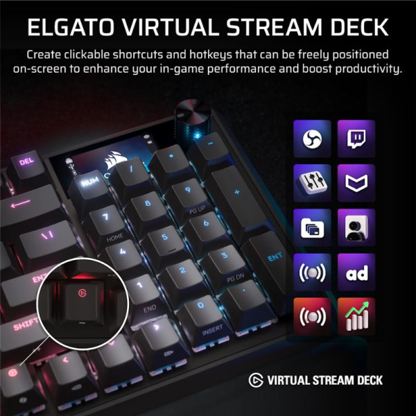 Corsair VANGUARD 96 Wireless Noir (MLX Plasma) Claviers Corsair, Ultra Pc Gamer Maroc