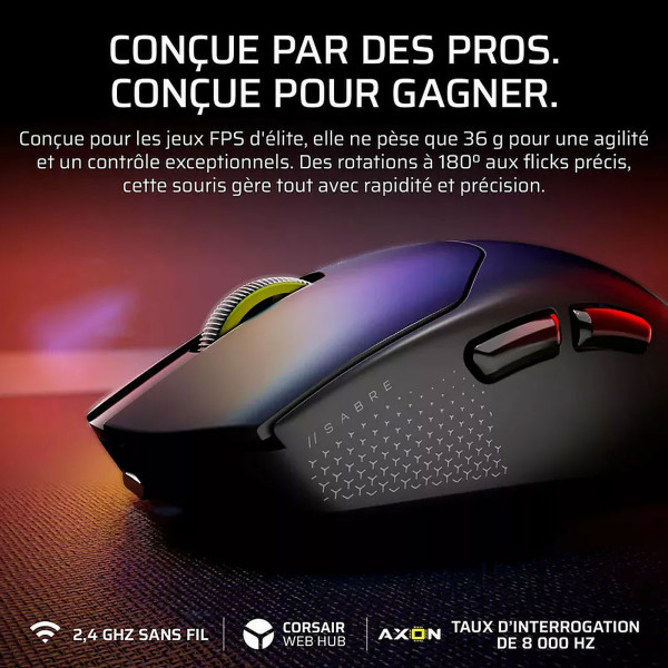 Corsair Sabre V2 Pro (Noir) Souris Corsair, Ultra Pc Gamer Maroc