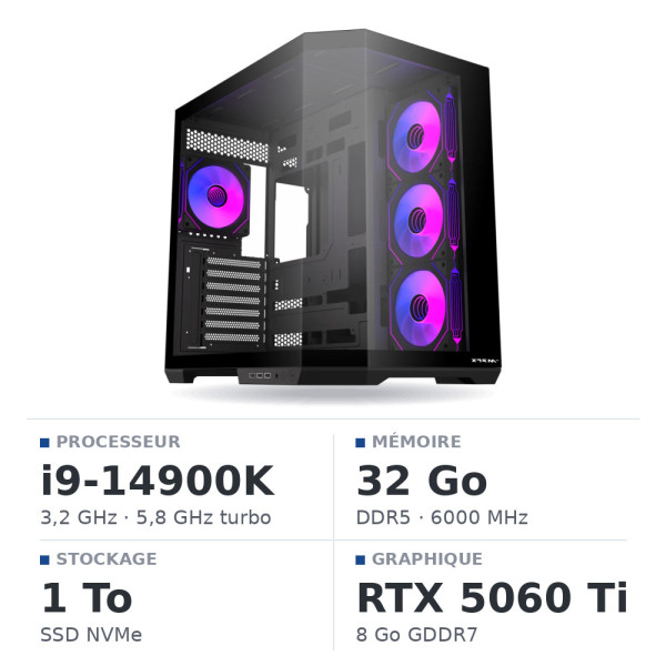 PC Gamer i9 14900K/1TB SSD/32GB DDR5/RTX5060TI 8GB