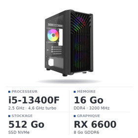 PC Gamer UltraPC Intel Core i5 13400F/512GB SSD/16GB/RX6600