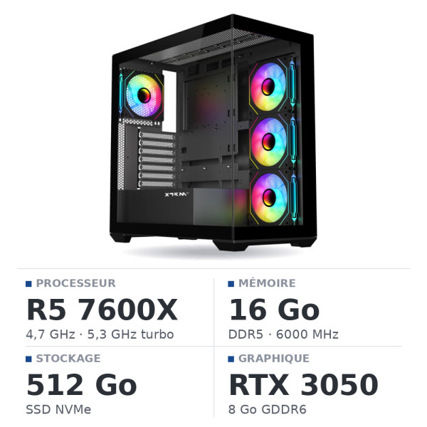 PC Gamer UltraPC Ryzen 5 7600X/16GB DDR5/512GB SSD/RTX3050 8GB