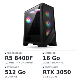 PC Gamer UltraPC Ryzen 5 8400F/512GB SSD/16GB DDR5/RTX3050 8GB