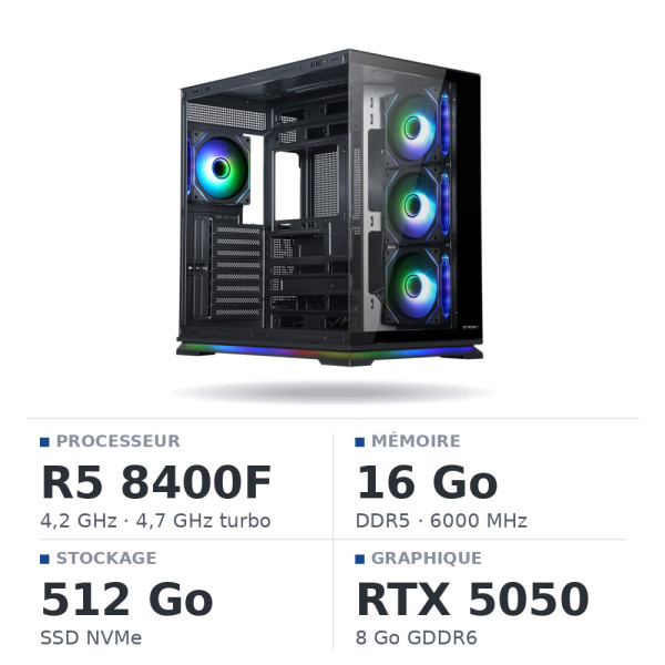 PC Gamer UltraPC Ryzen 5 8400F/512GB SSD/16GB DDR5/RTX5050