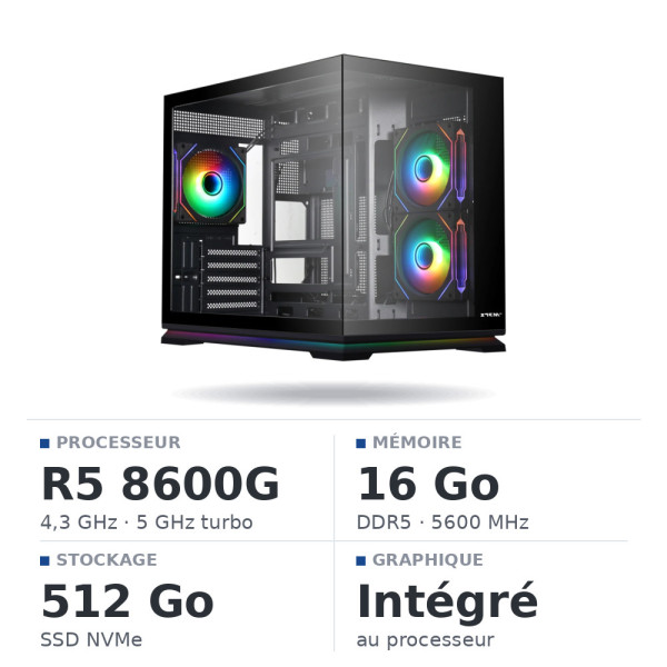 PC Gamer UltraPC Ryzen 5 8600G/512GB SSD/16GB/Radeon 760M