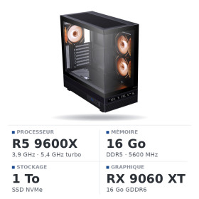 PC Gamer UltraPC Ryzen 5 9600X/16GB DDR5/1TB SSD/RX9060XT 16GB