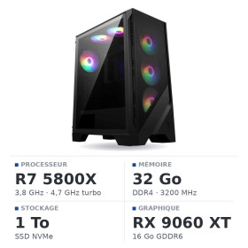 PC Gamer Ultrapc Ryzen 7 5800X/32GB/1TB SSD/RX9060XT 16G