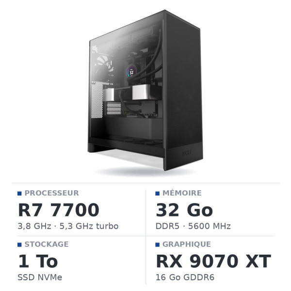 PC Gamer UltraPC Ryzen 7 7700/1TB SSD/32GB DDR5/RX9070XT