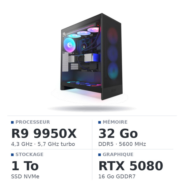 PC Gamer Ultrapc Ryzen 9 9950X/1TB SSD/32GB DDR5/RTX5080
