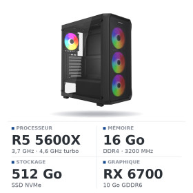 PC Gamer UltraPC Ryzen5 5600X/16GB/512GB SSD/RX6700 10GB