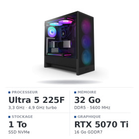 PC Gamer UltraPC Ultra 5 225F/1TB SSD/32GB/RTX5070TI