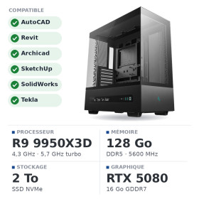 PC PRO UltraPC Architecture Expert Ryzen 9 9950X3D/128GB/2TB SSD/RTX 5080 16GB