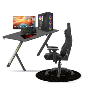 SETUP Complet Ryzen 5 5500/16Go/512Go SSD/RTX3060 12Go + 24" 144Hz + S101-BA-3 + Fauteuil Slayer + Bureau NEXUS + Tapis
