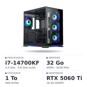 PC Gamer Ultrapc Intel Core i7 14700KF/1TB SSD/32GB DDR4/RTX5060TI 16GB