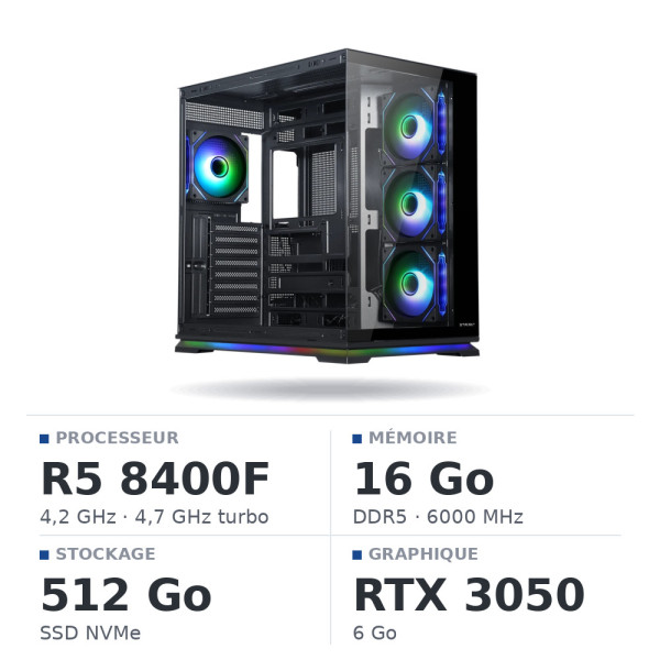 PC Gamer UltraPC Ryzen 5 8400F/512GB SSD/16GB DDR5/RTX3050 6GB