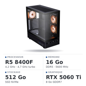 PC Gamer UltraPC Ryzen 5 8400F/512GB SSD/16GB DDR5/RTX5060Ti  8GB