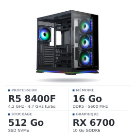 PC Gamer UltraPC Ryzen 5 8400F/512GB SSD/16GB DDR5/RTX6700