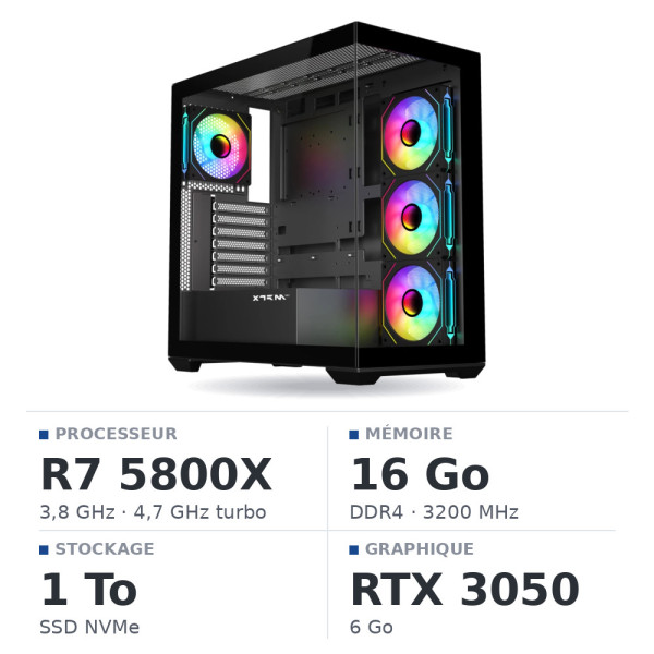 PC Gamer UltraPC Ryzen 7 5800X/1TB SSD/16GB/RTX3050 6G