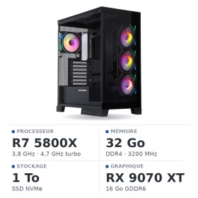 PC Gamer UltraPC Ryzen 7 5800X/32GB/1TB SSD/RX9070 XT