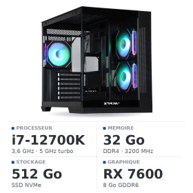 PC Gamer UltraPC Core i7 12700K/512GB SSD/32GB/RX7600