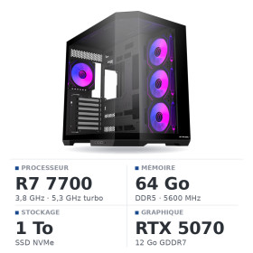 PC Gamer UltraPC Ryzen 7 7700/64GB DDR5/1TB SSD/RTX5070