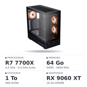 PC Gamer UltraPC Ryzen 7 7700X/1TB SSD/64GB DDR5/RX9060XT 16G