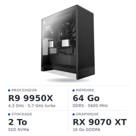 PC Gamer Ultrapc Ryzen 9 9950X/2TB SSD/64GB DDR5/RX9070XT