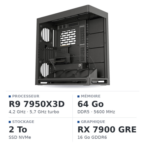 PC Gamer UltraPC Ryzen 9 7950X3D/2TB SSD/64GB DDR5/RX7900
