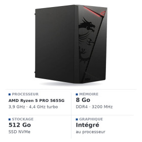PC Gamer UltraPC Ryzen 5 5655G/512GB SSD/8GB/Radeon Vega7