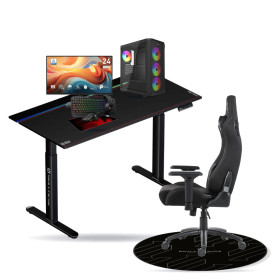 SETUP Complet Ryzen 5 5500 RTX5060 8Go + MP243 E14 24" 144Hz + S101-BA-3 + Fauteuil Slayer + Bureau NEXUS + Tapis