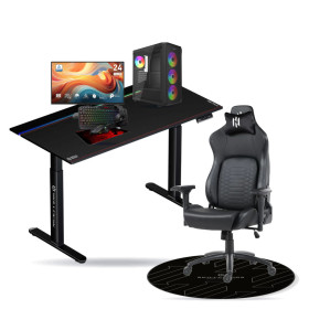 SETUP Complet Ryzen 5 5600 RTX5060 8Go + MP243 E14 24" 144Hz + S101-BA-3 + Fauteuil Nightfall + Bureau NEXUS + Tapis