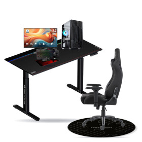 SETUP Complet Ryzen 5 5600X/16Go/512Go SSD/RTX3050 8Go + 24" 144Hz + S101-BA-3 + Fauteuil Slayer + Bureau NEXUS + Tapis