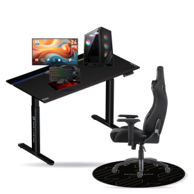 SETUP Complet Ryzen 7 5700X/16GB/512GB SSD/RTX5060 + 24" 144Hz + S101-BA-3 + Fauteuil Slayer + Bureau NEXUS + Tapis