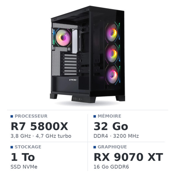 PC Gamer UltraPC Ryzen 7 5800X/32GB/1TB SSD/RX9070 XT