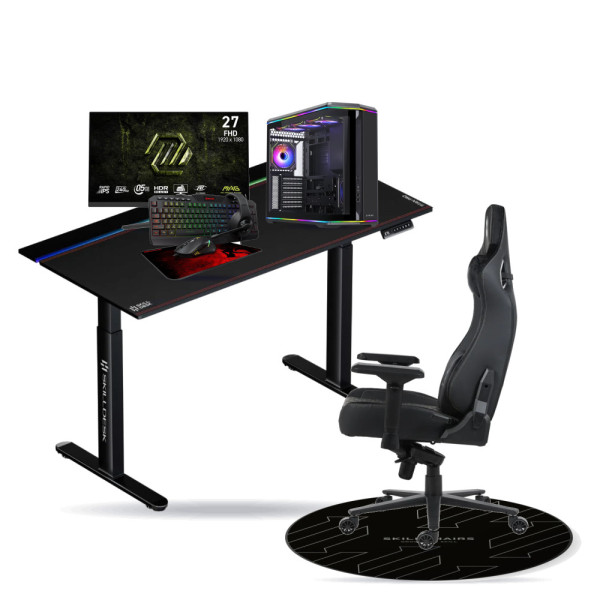 SETUP Complet Ryzen 7 7700X/1TB SSD/32GB DDR5/RTX5070 + 27" 240Hz + S101-BA-3 + Fauteuil Basilisk + Bureau TITAN PRO 140 + Tapis